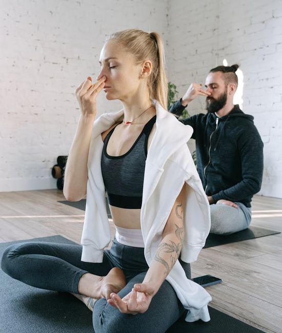 Person feeling energized and calm after breathing session